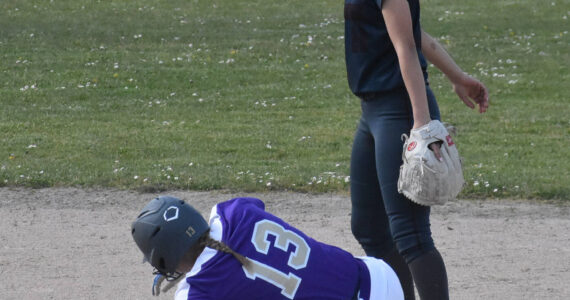 Nicholas Zeller-Singh/Kitsap News Group photos
Viking Hannah Richards slides into second base.