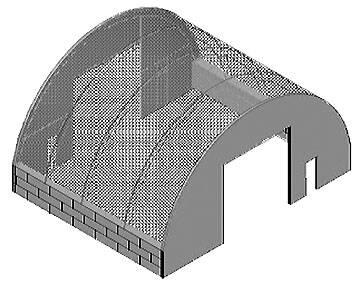 County permit application images
The tipping building will have steel and metal hoops with a fabric cover and bricks on the side.