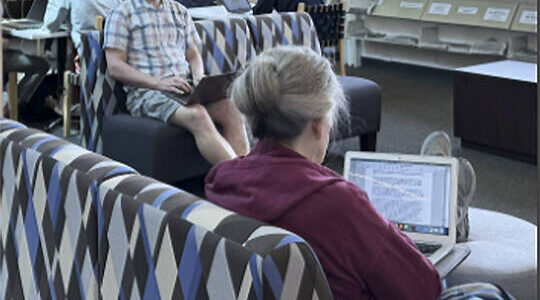 Nancy Treder/Kitsap News Group photos
The reading room at the Bainbridge Public Library was full of internet users.