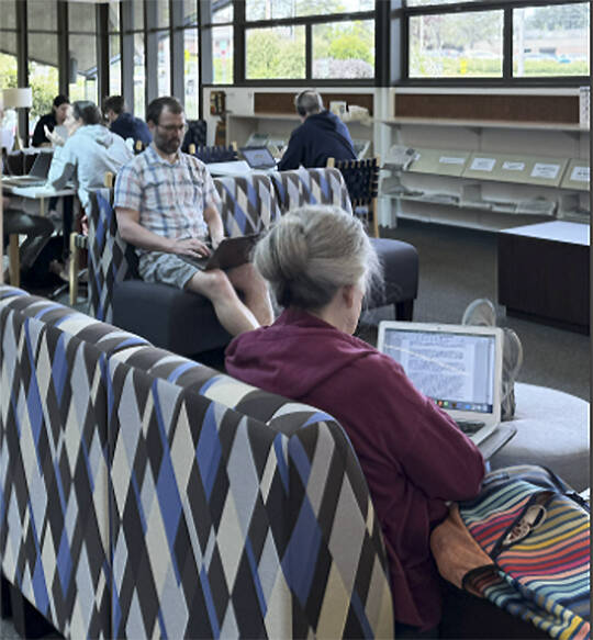 Nancy Treder/Kitsap News Group photos
The reading room at the Bainbridge Public Library was full of internet users.