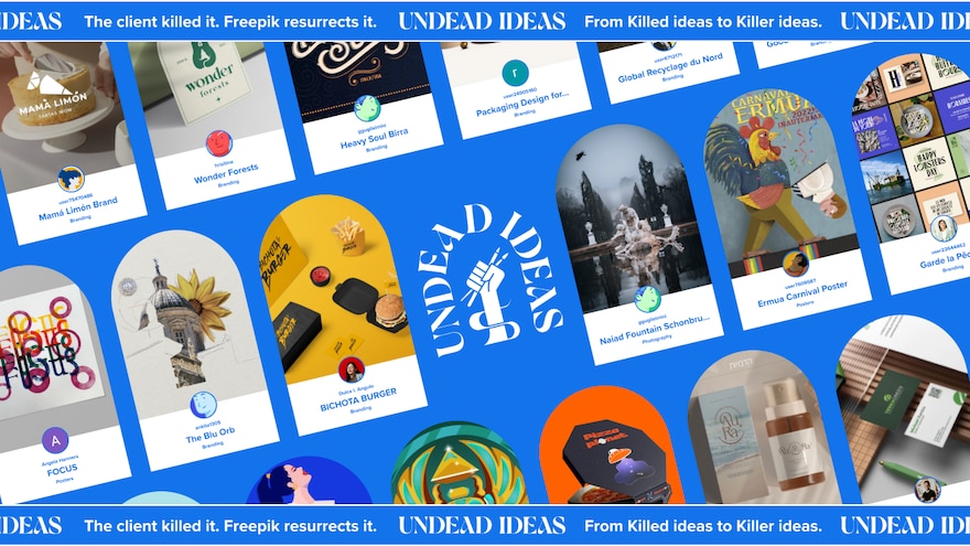Los diseñadores reimaginan el rechazo: Freepik anuncia los ganadores del concurso “Undead Ideas”