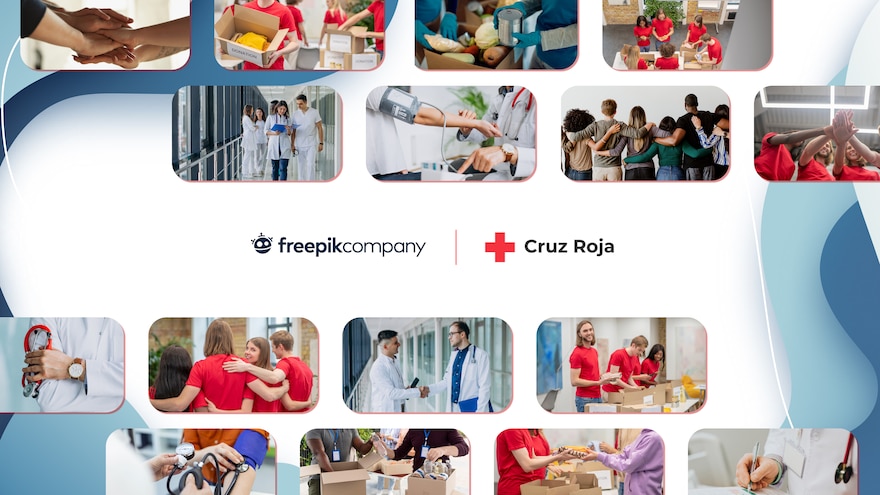 Colaboración de Freepik Company y Cruz Roja Española